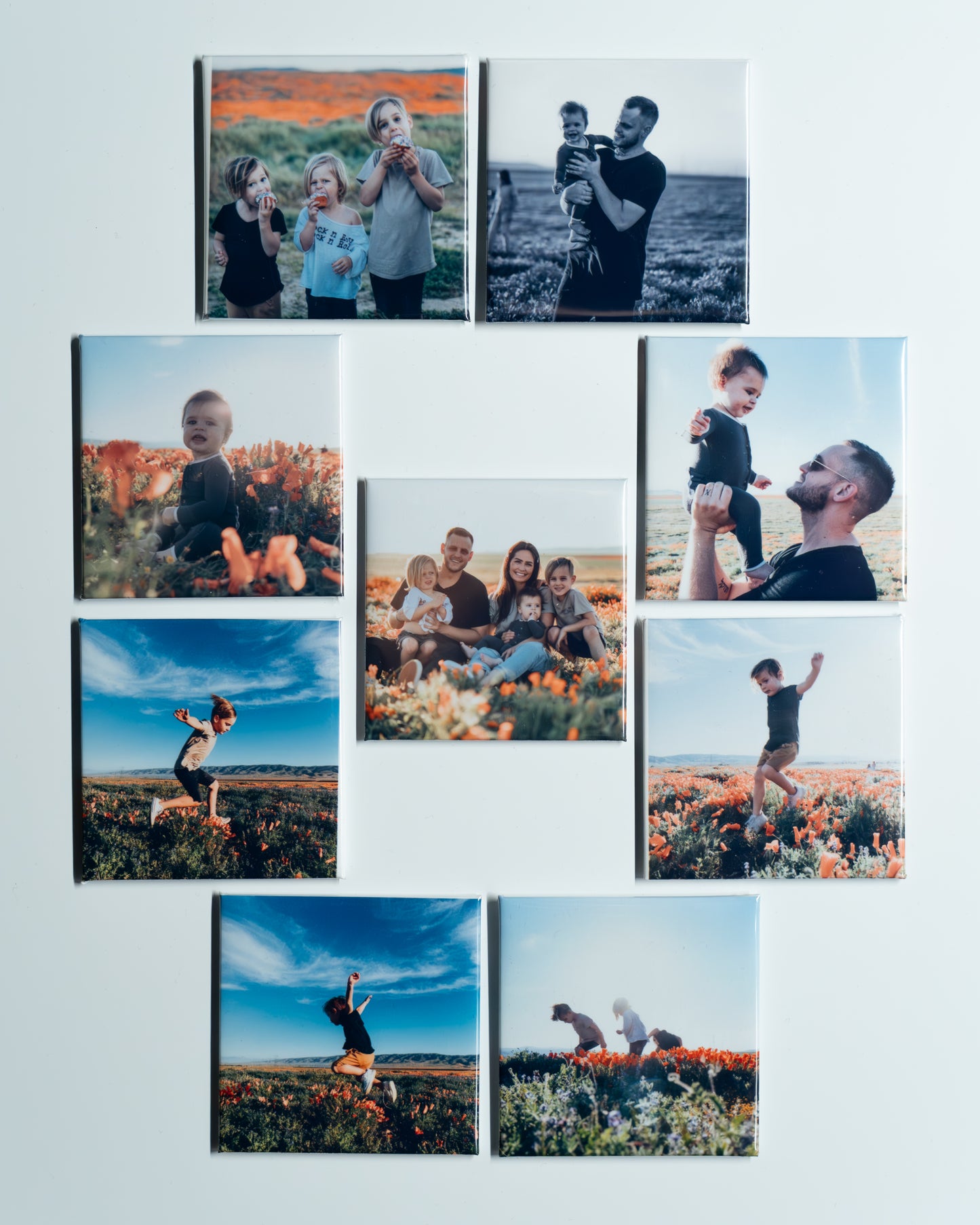 Personalized Photo Magnets - Set of 9