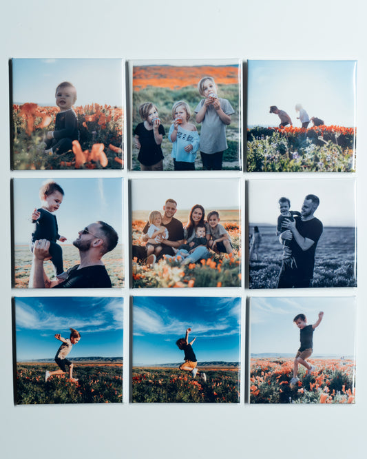 Personalized Photo Magnets - Set of 9